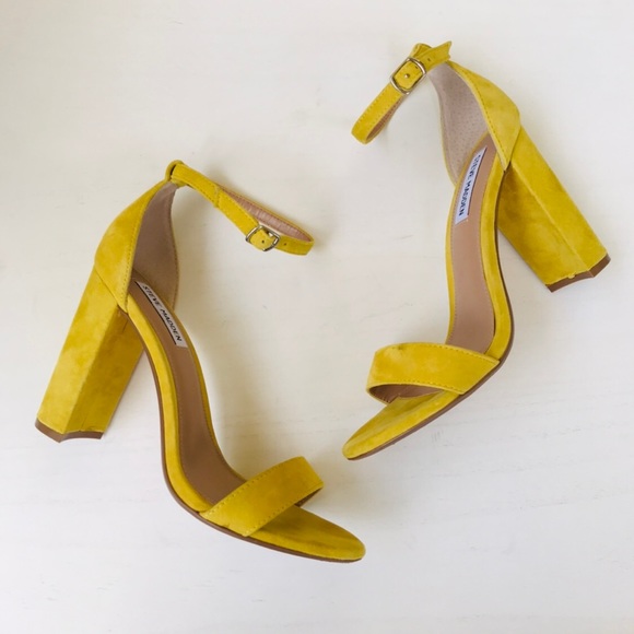 Steve Madden Mustard suede block heels - Picture 8 of 8